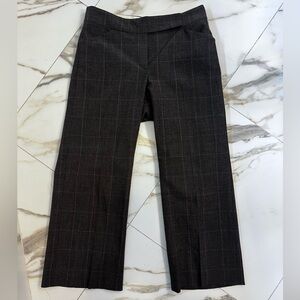 Tahari Brown Cropped Trouser Pants